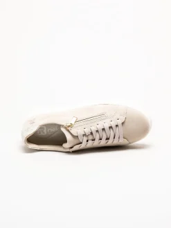 Rieker - Beige sneakers i nubuck