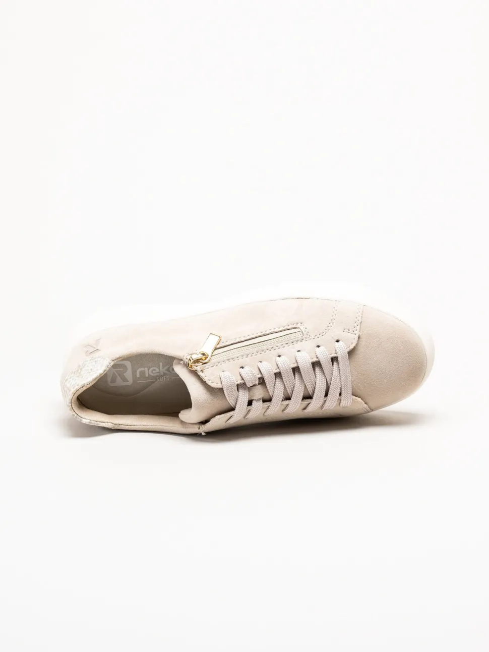 Rieker - Beige sneakers i nubuck