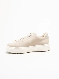 Rieker - Beige sneakers i nubuck