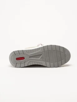 Rieker - Beige sneakers i skinnimitation