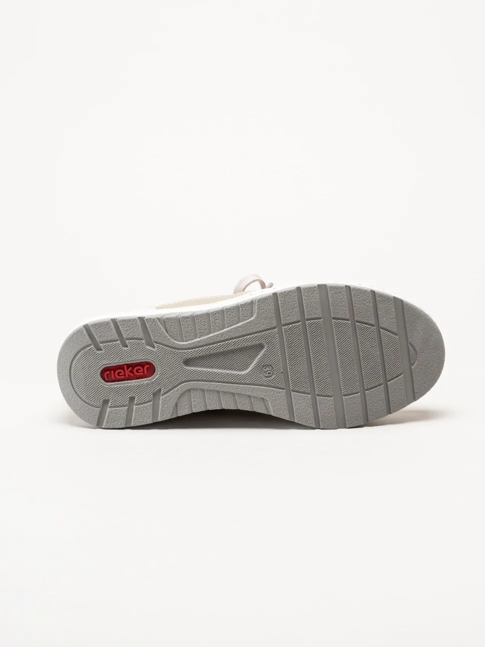 Rieker - Beige sneakers i skinnimitation