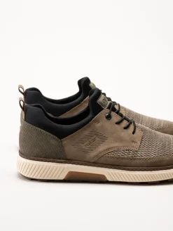 Rieker - Beige sneakers i textil
