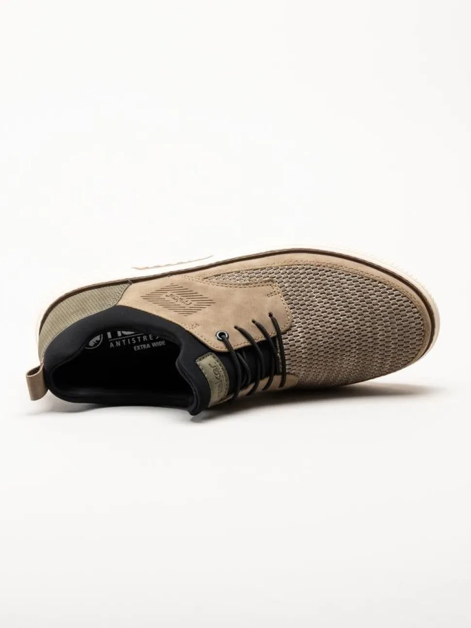 Rieker - Beige sneakers i textil