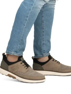 Rieker - Beige sneakers i textil