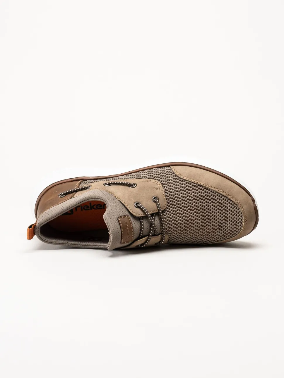 Rieker - Beige sneakers i textil
