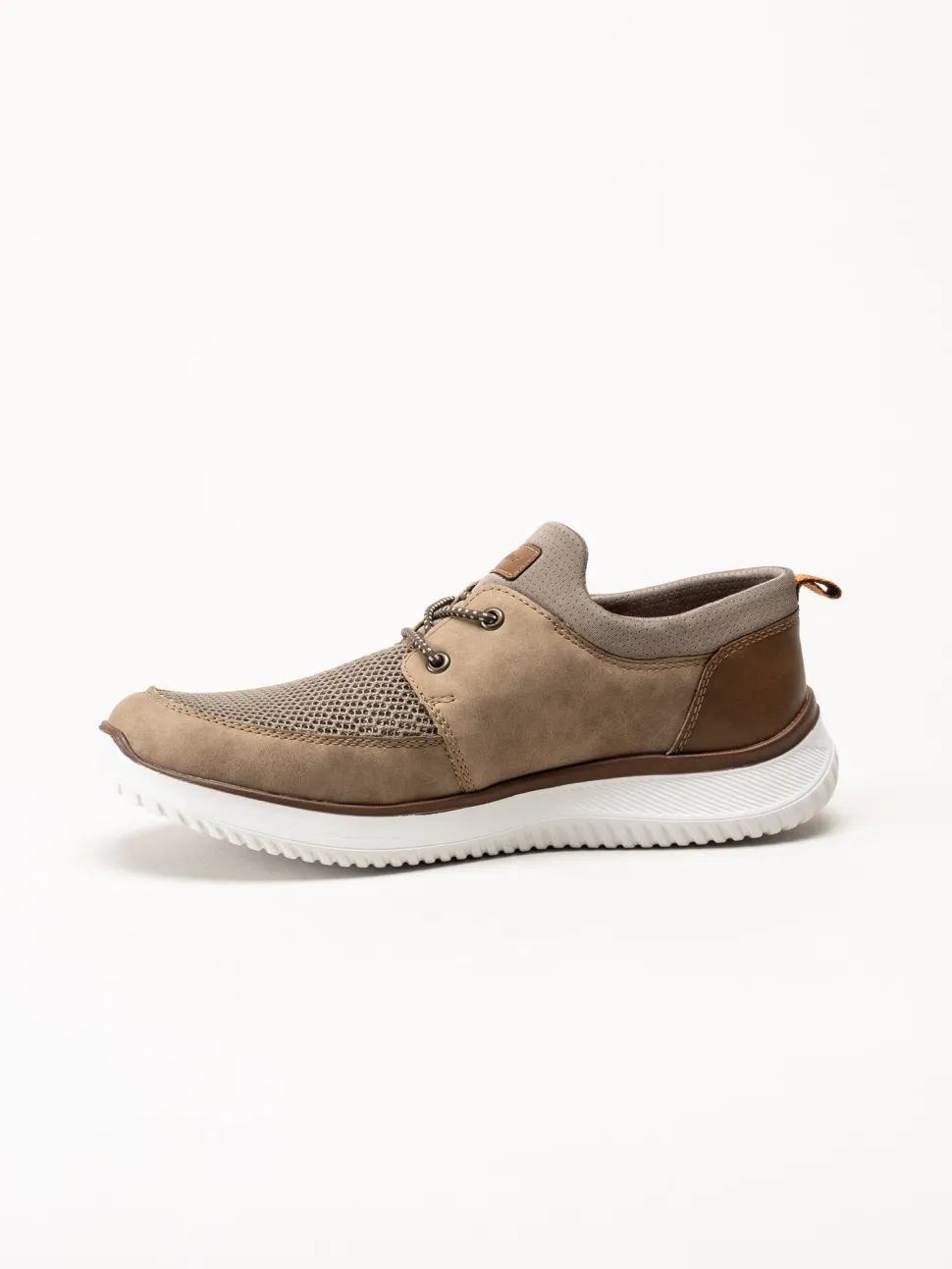 Rieker - Beige sneakers i textil