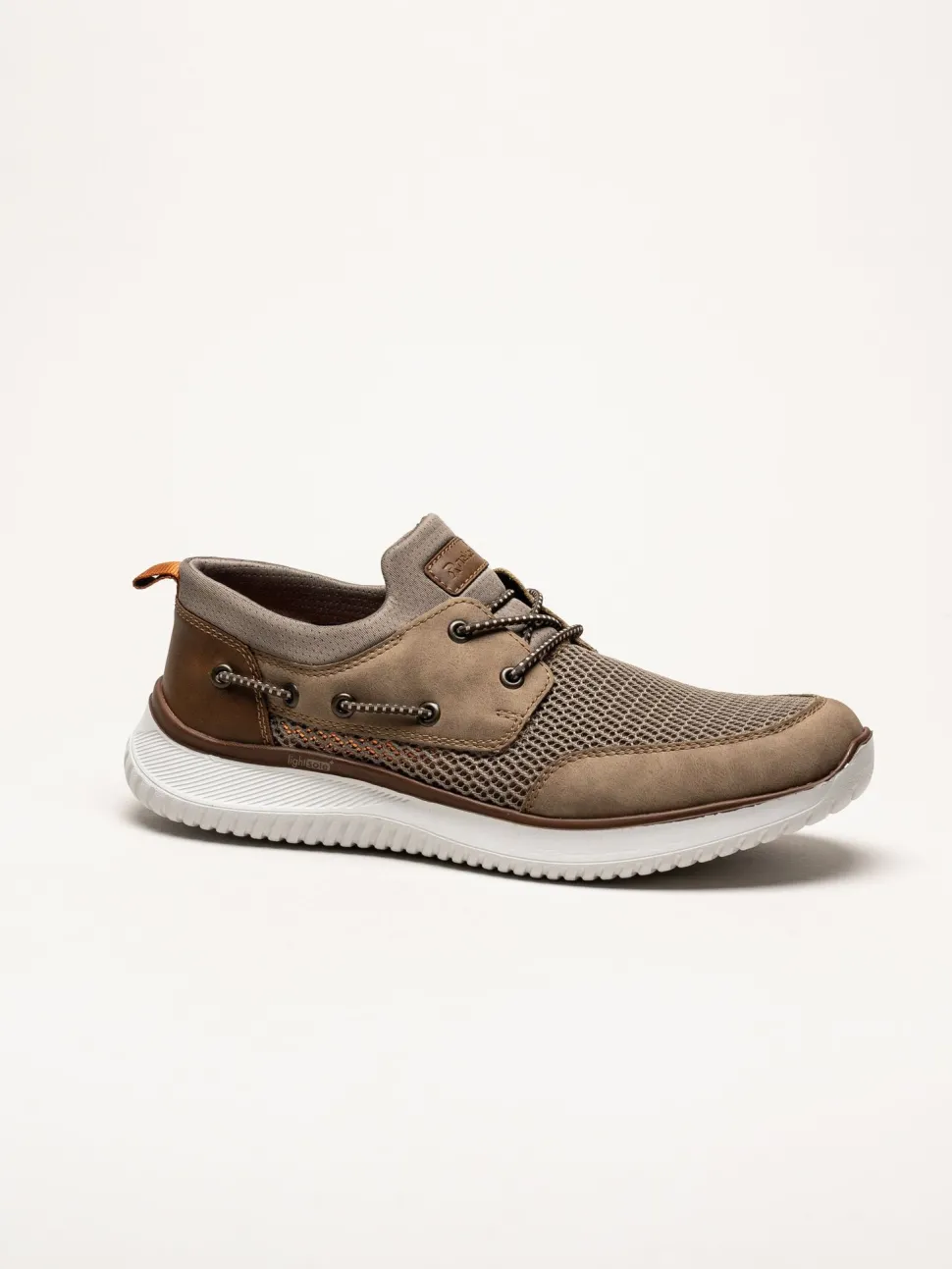 Rieker - Beige sneakers i textil