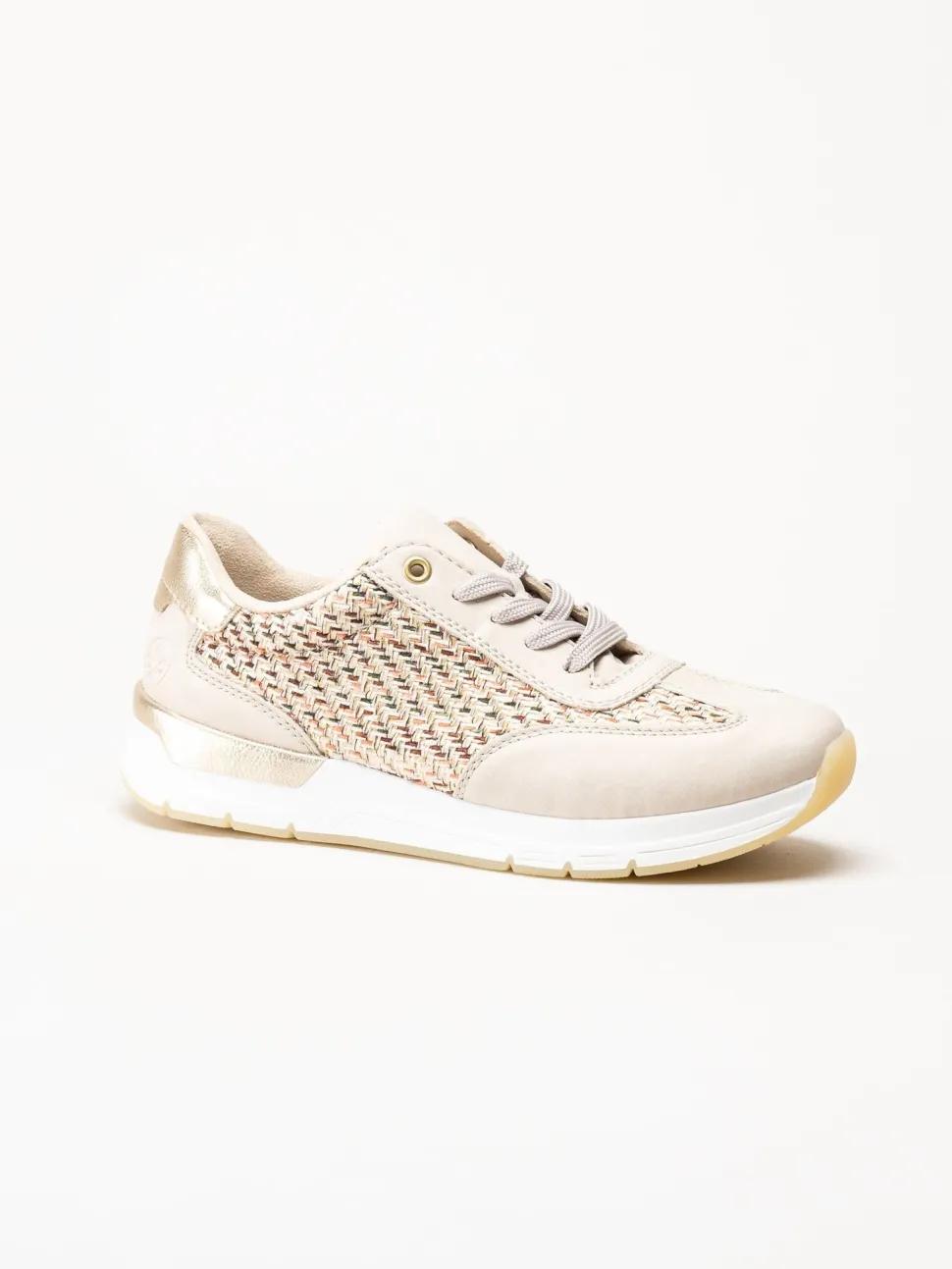 Rieker - Beige sneakers i textil