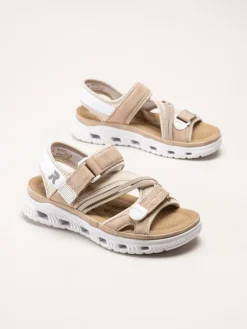 Rieker - Beige sportiga sandaler