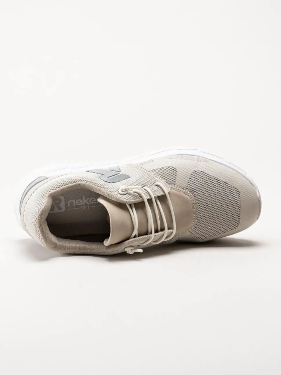 Rieker - Beige sportskor i textil