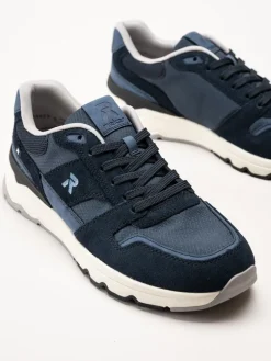 Rieker - Blå retrosneaker i mesh