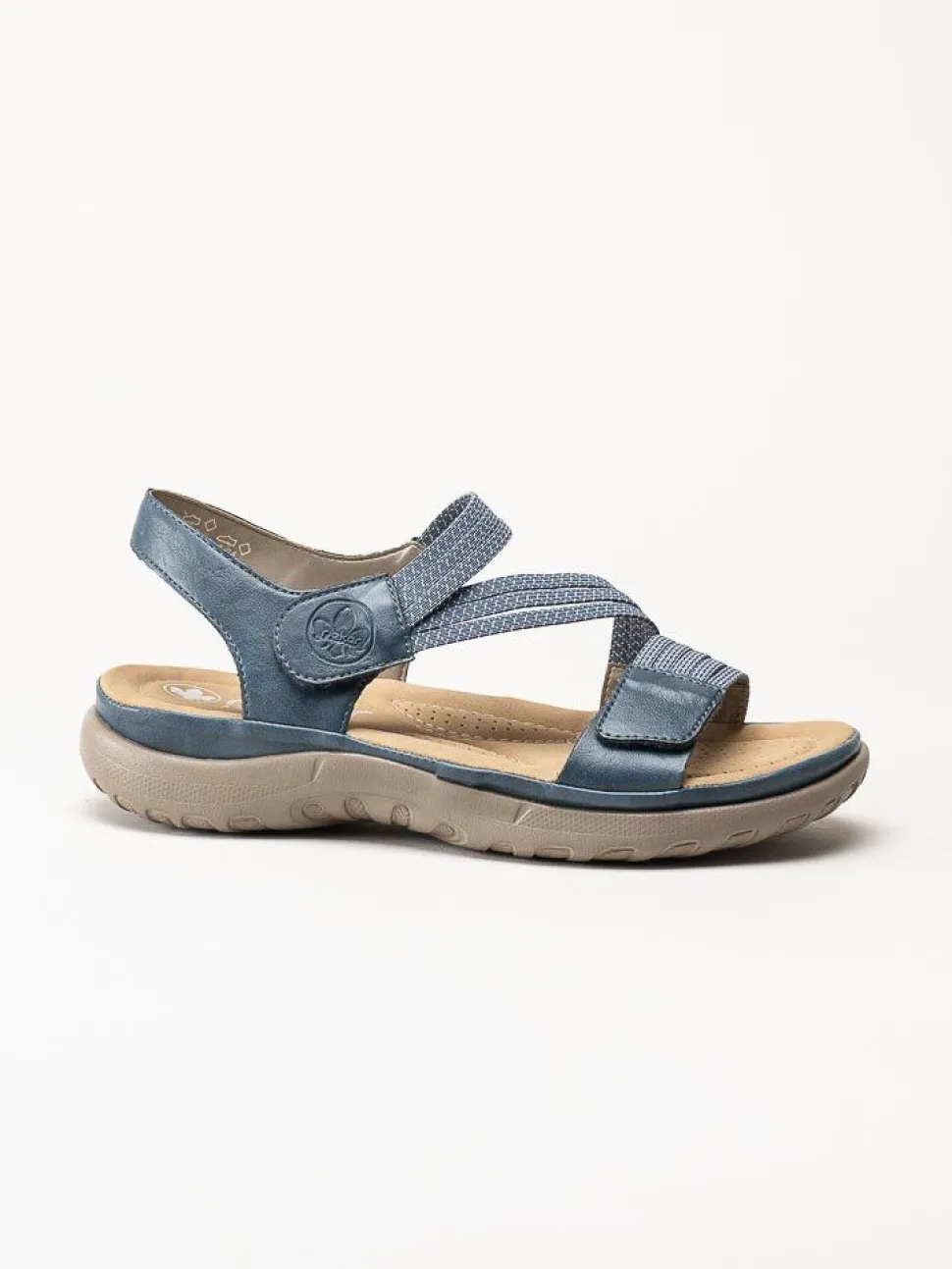 Rieker - Blå sandaler med resårremmar