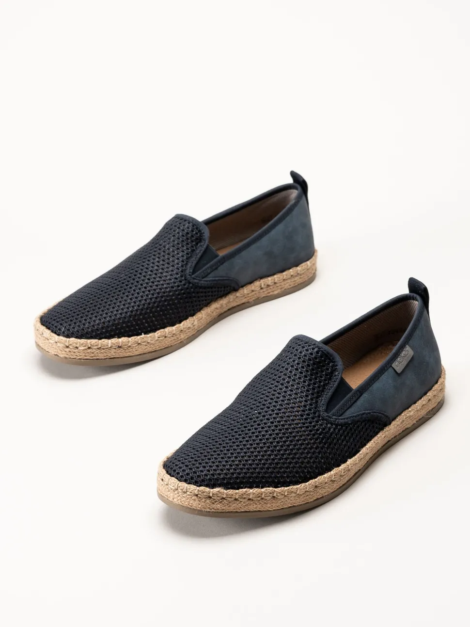Rieker - Blå slip on skor