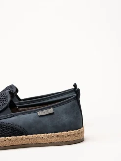 Rieker - Blå slip on skor