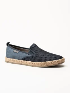 Rieker - Blå slip on skor