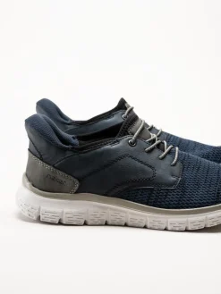 Rieker - Blå slip on skor i mesh