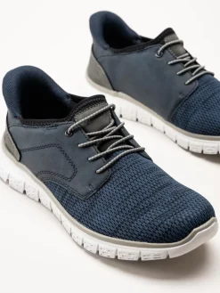 Rieker - Blå slip on skor i mesh