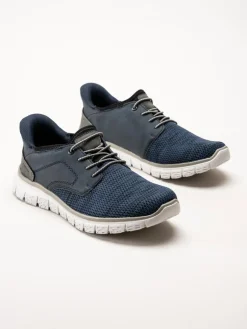 Rieker - Blå slip on skor i mesh