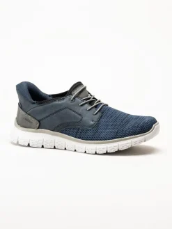 Rieker - Blå slip on skor i mesh