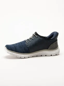 Rieker - Blå slip on skor i mesh
