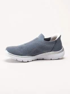 Rieker - Blå slip on skor i textil