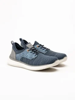 Rieker - Blå slip on sneakers
