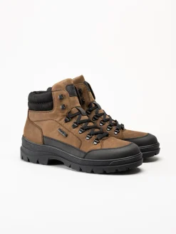 Rieker - Bruna broddkängor i oljad nubuck