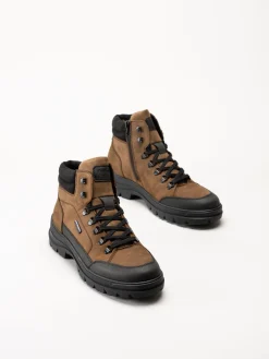 Rieker - Bruna broddkängor i oljad nubuck