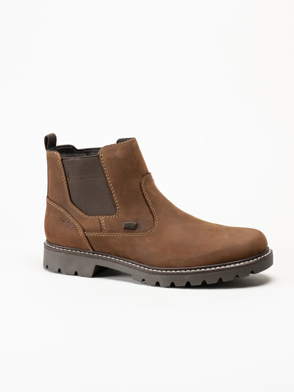 Rieker - Bruna fodrade Chelsea boots i oljad nubuck