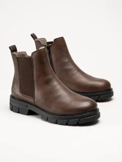 Rieker - Bruna grova chelsea boots i skinn