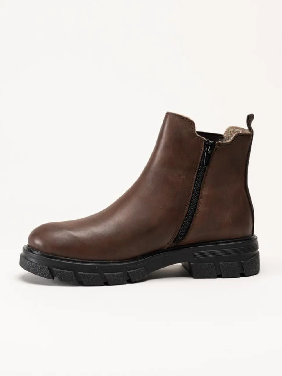 Rieker - Bruna grova chelsea boots i skinn
