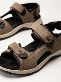 Rieker - Bruna sandaler i nubuck