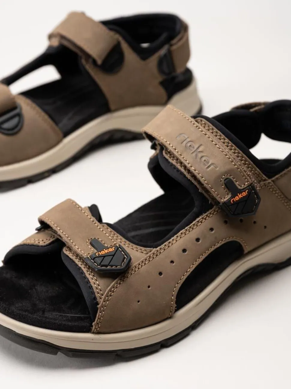 Rieker - Bruna sandaler i nubuck
