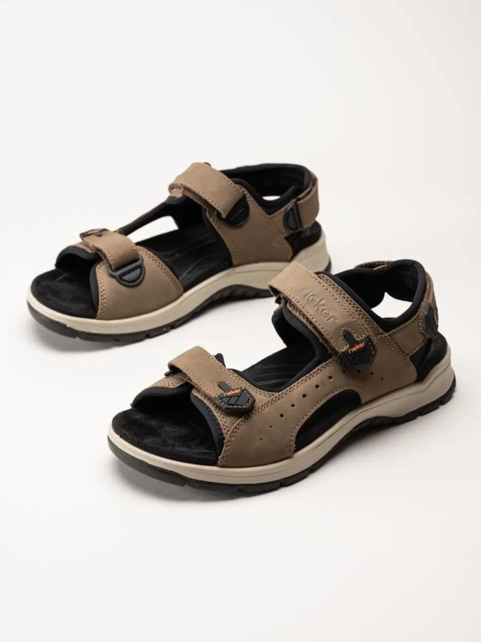 Rieker - Bruna sandaler i nubuck