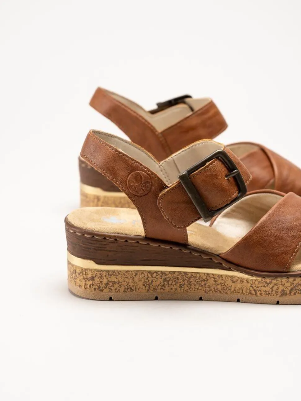 Rieker - Bruna sandaletter med kilklack
