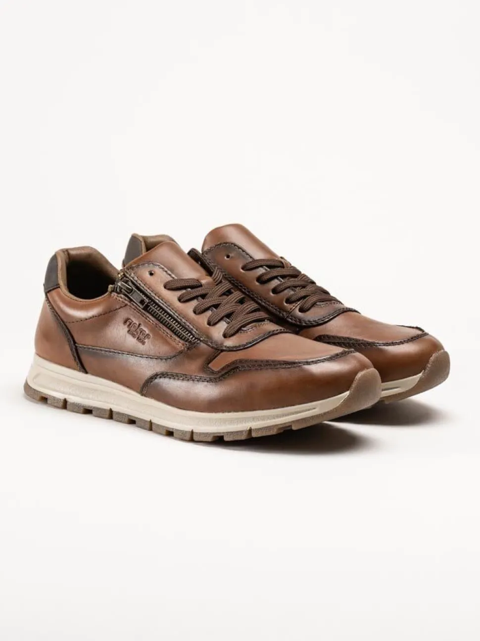 Rieker - Bruna sneakers i skinn