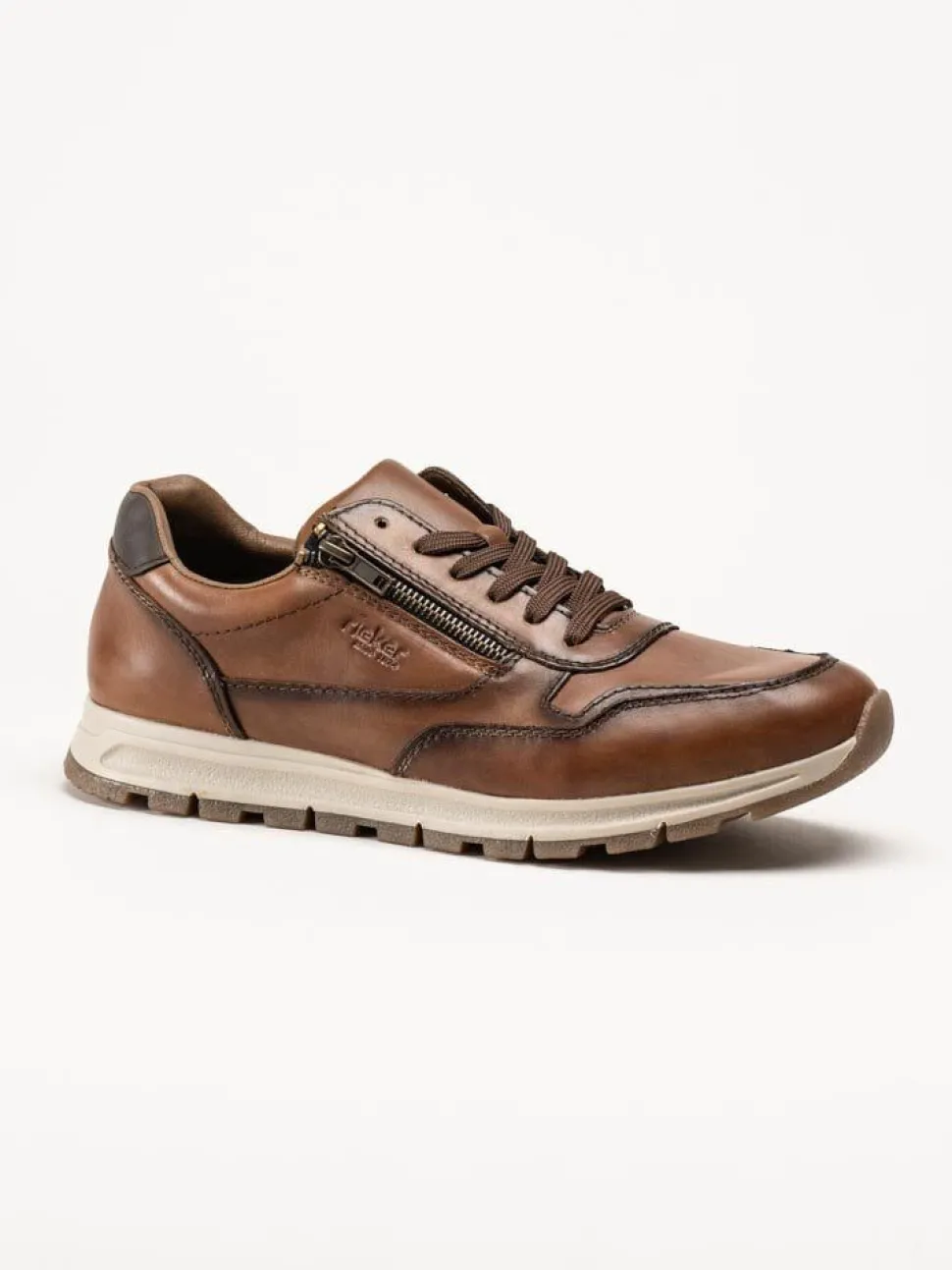 Rieker - Bruna sneakers i skinn