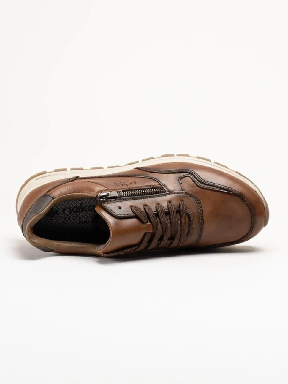 Rieker - Bruna sneakers i skinn