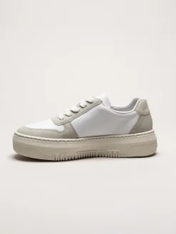 Rieker - Flerfärgad vita platåsneakers