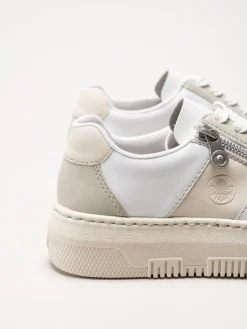Rieker - Flerfärgad vita platåsneakers