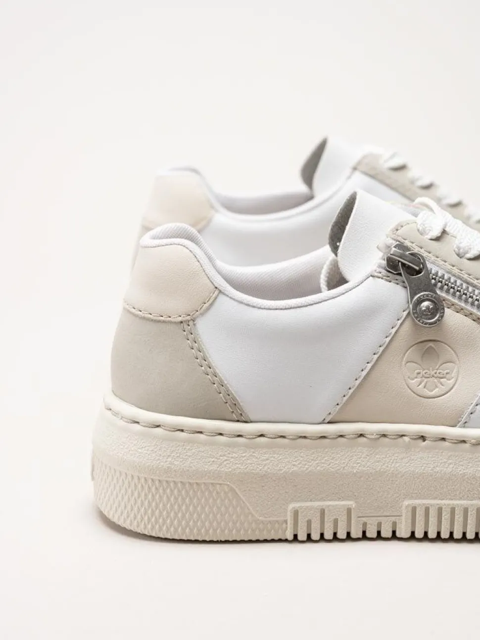 Rieker - Flerfärgad vita platåsneakers