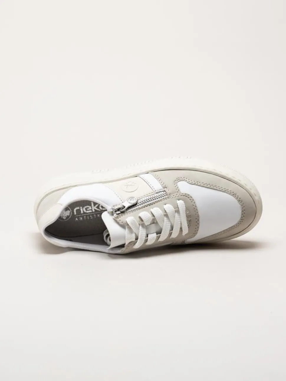 Rieker - Flerfärgad vita platåsneakers