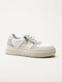 Rieker - Flerfärgad vita platåsneakers