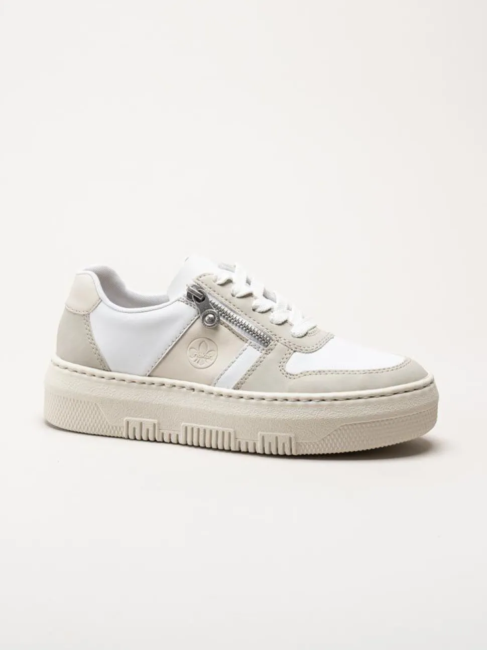 Rieker - Flerfärgad vita platåsneakers