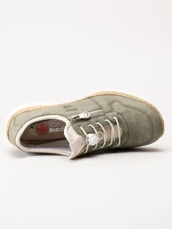 Rieker - Gröna sneakers i skinnimitation