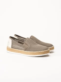 Rieker - Grå slip on skor