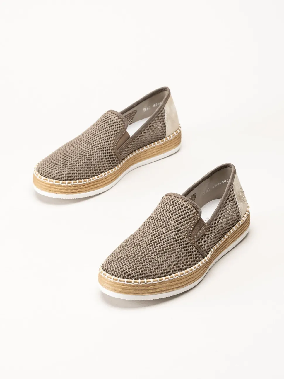 Rieker - Grå slip on skor
