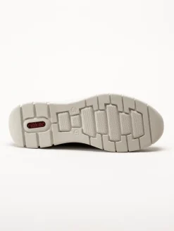 Rieker - Grå slip-on skor i textil