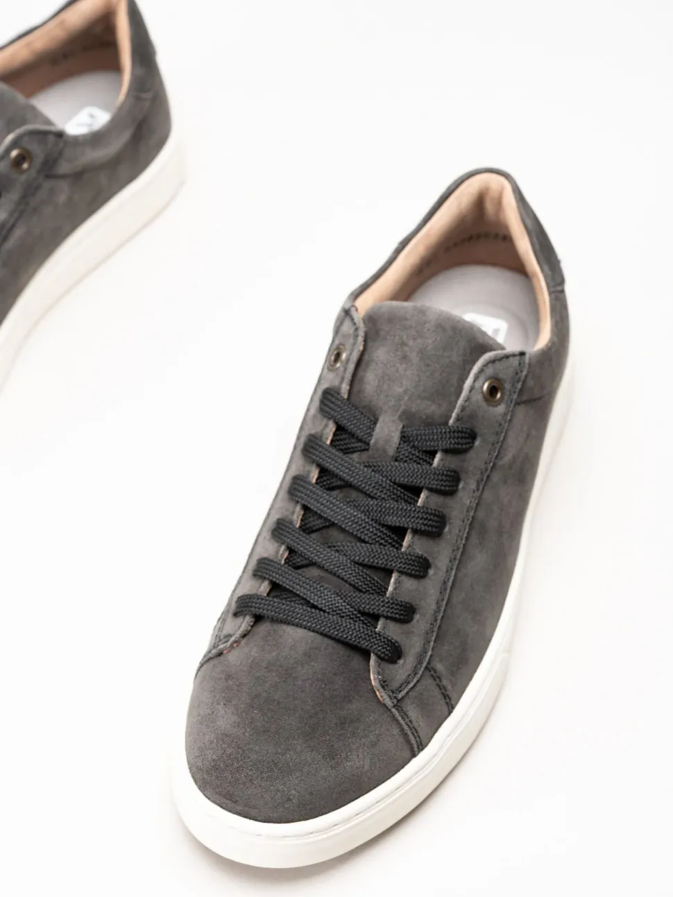 Rieker - Grå sneakers i mocka