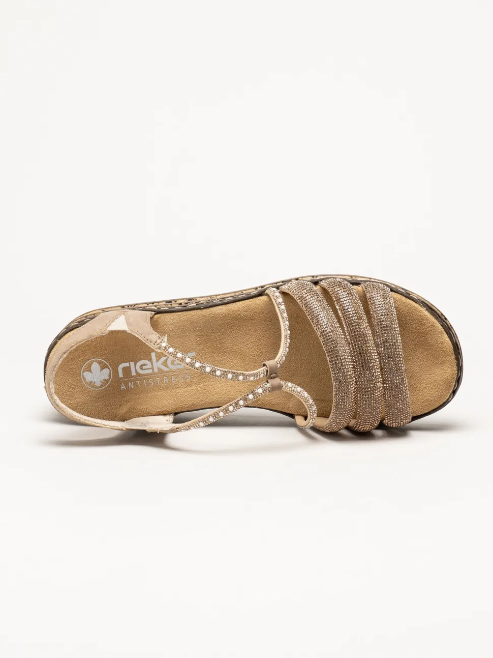 Rieker - Guldfärgade sandaletter